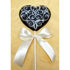 Embossed Romantic Heart Lolly